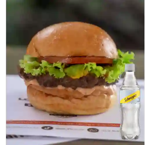 Combo Hamburguesa Clásica + Schweppes Soda 400ml