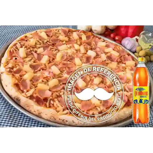Combo Pizza Hawaiana Grande + Gaseosa Colombiana