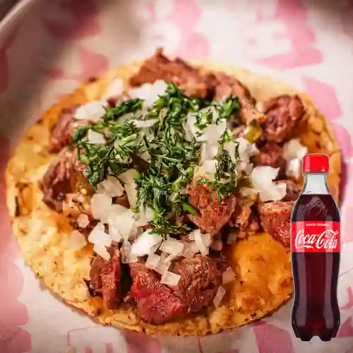 Combo 4) Tacos de Carne Asada +Cocacola Orig 400ml