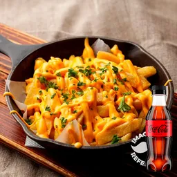 Papas Cheddar Tocineta Grandes +Cocacola Zero 250ml