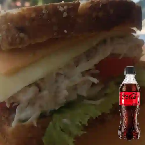 Combo Sandwiche c/ Pollo +Cocacola S/az 400ml