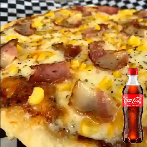 Combo Pizza Maiz y Tocineta + Coca-Cola