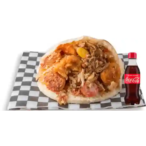 Combo Arepa con Todo + Coca-Cola Sabor Original 250 ml