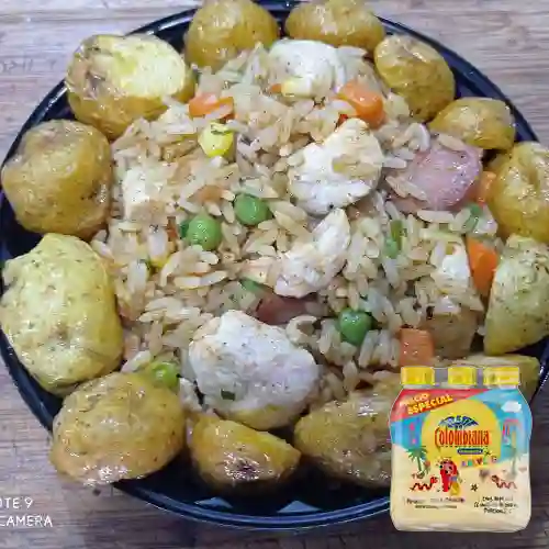 Combo Bowl Arroz con Pollo + Gaseosa Pet 250 ml