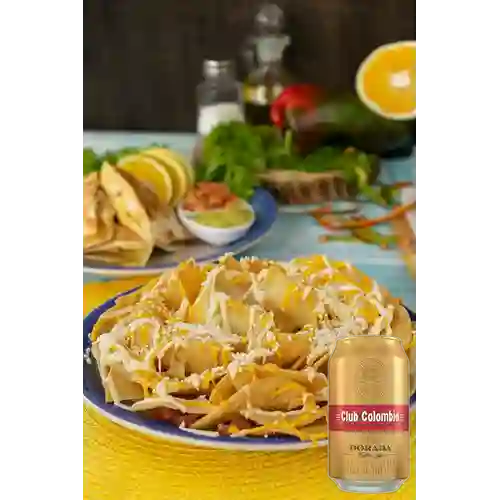Combo Nachos de Res + Club col. Dorada Lta 330ml