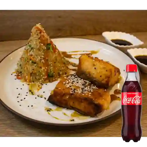 Combo Arroz c/ Salmón +Cocacola Orig 400ml