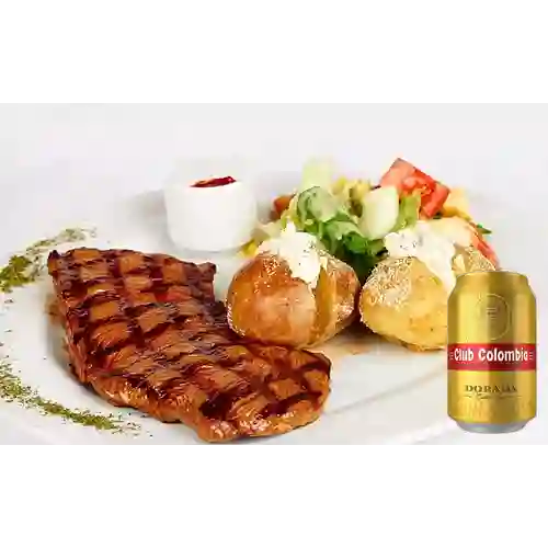 Combo Baby Beef c/ Cerdo +Club col. Dorada 355ml