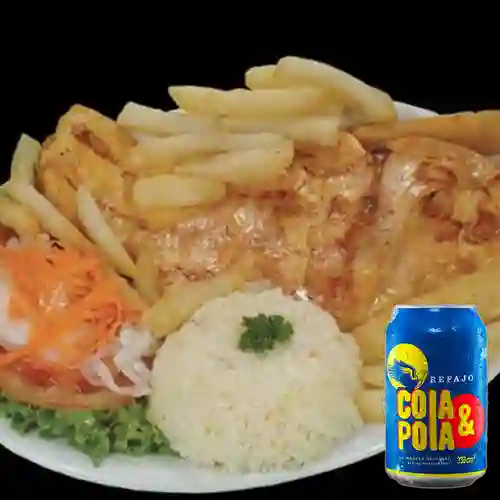 Combo Bandeja con Pechuga + Cola & Pola 330 ml