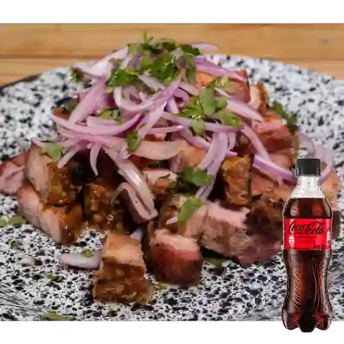 Combo Ceviche de Chicharrón +Cocacola S/az 400ml