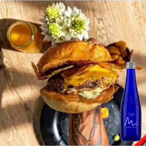 Combo Hamburguesa Burger Master +Manatial S/gas 300ML