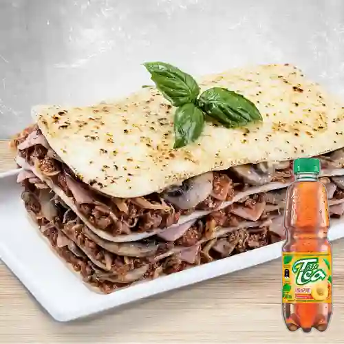 Pollo&Champiñones Bolognesa +Mr. Tea Durazno 500ml