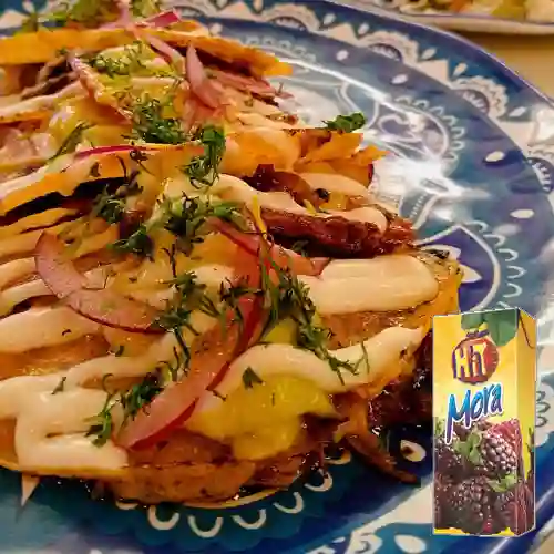 Combo Quesadilla Pulled Pork + Hit Mora 200 ml