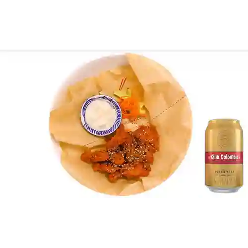 Combo Korean Fried Chicken + Club Col. Dorada 330ml Lata