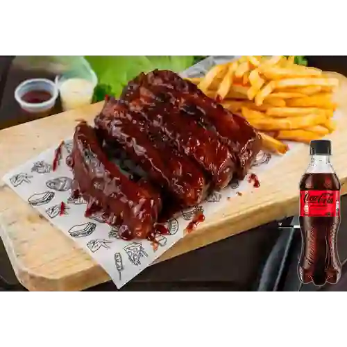 Combo Costillas + Coca-Cola Sin Azúcar 400 ml