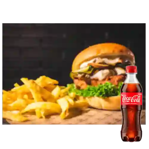 Combo Hamburguesa Clasica +Papas +Cocacola Orig 400ml