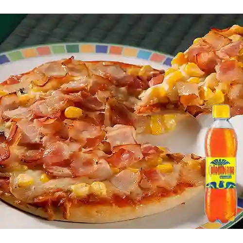 Pizzadilla Maíz&Tocineta Personal + Colombiana 250ml