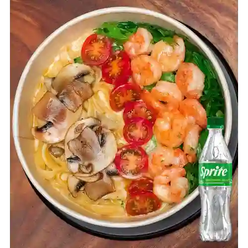 Combo Poke Alfredo Bowl + Sprite Original 400ml