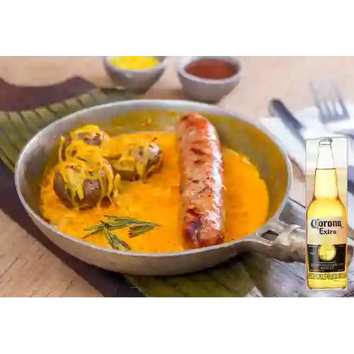 Combo Chorizo Santarrosano + Corona 330 ml
