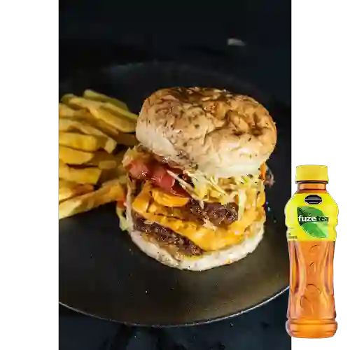 Combo Hamburguesa de Pollo + Fuze Tea Limón 400ML