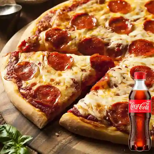 Combo Pizza Pepperoni Mediana +Cocacola Orig 400ml