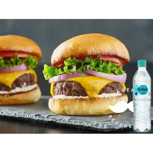 Combo Hamburguesa Carne de Res + Brisa Sin Gas 600ML