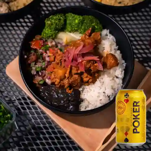 Combo Bowl Extra + Cerveza Poker Lta 330ml