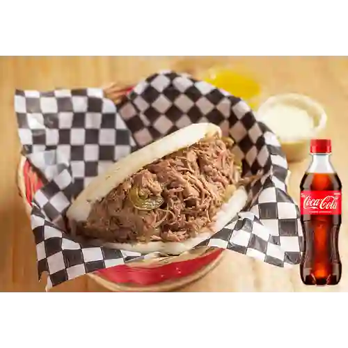 Combo Arepa de Carne + Coca Cola Original 400 ml
