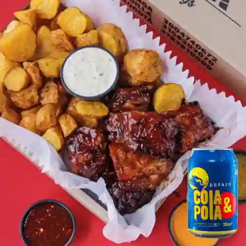 Combo Costilla 600 gr + Cola & Pola 330 ml