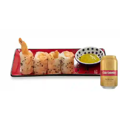 Combo Butter Crab Roll + Club col. Dorada Lta 330ml