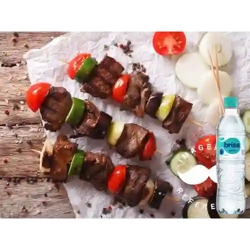 Combo Chuzo de Res + Brisa Sin Gas 600ML