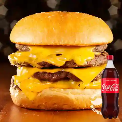 Combo Hamburguesa Triple Carne +Cocacola Orig 1.5l