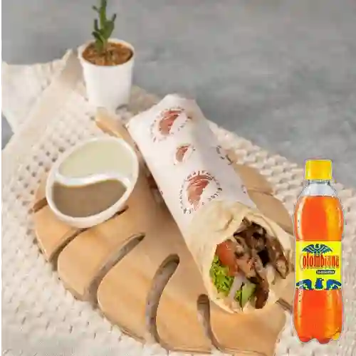 Combo Shawarma de Pernil + Colombiana400 ml