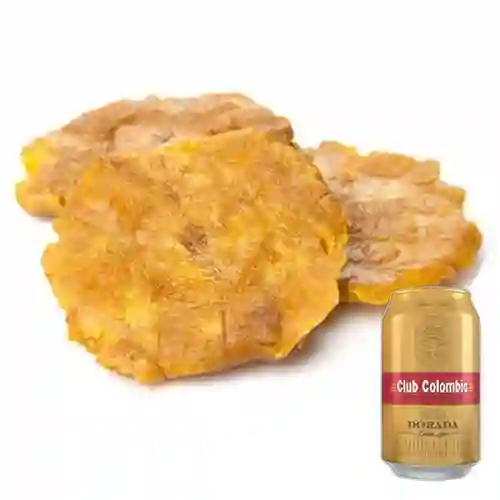 Combo Patacón + Cerveza Club Colombia Dorada Lta 330ml