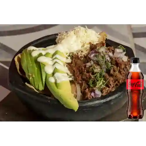 Combo Chilaquiles Rojos c/ Birria +Cocacola ZERO 400ml