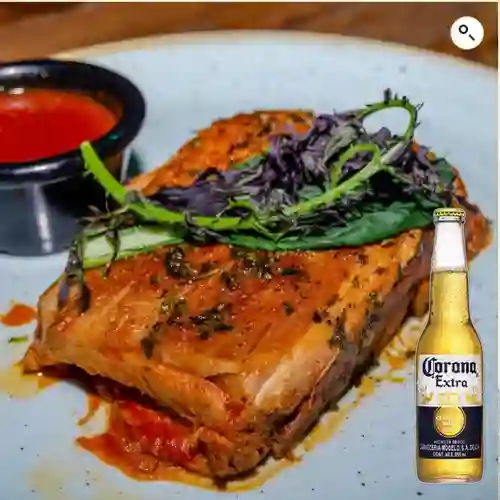 Combo Costillas de Cerdo Bbq + Corona Bot. 355ml