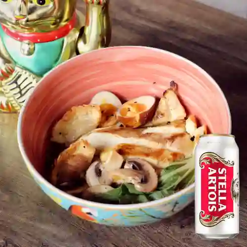 Combo Ramen de Pollo + Cerveza Stella 269 ML