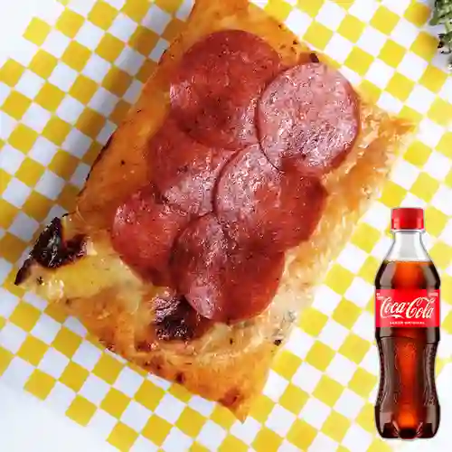 Combo Pizza de Pepperoni Personal +Cocacola Orig 400ml