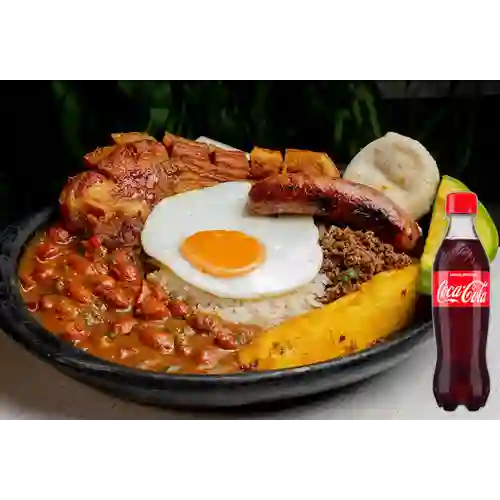 Combo Bandeja Paisa + Coca-Cola Sabor Original 400 ml