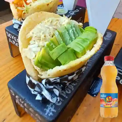 Combo Arepa Reina + Hit Mango 500 ml