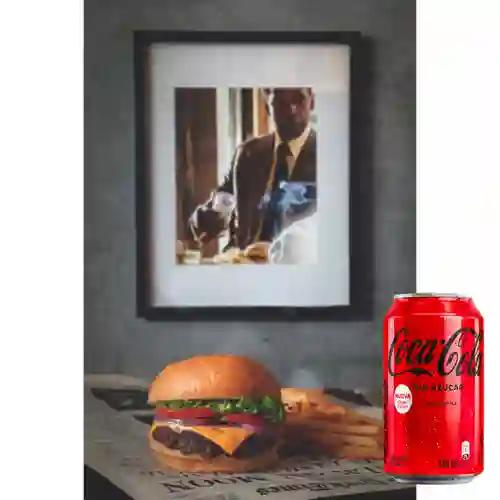 Cheese Burger +Papas Francesas +CocaCola S/az 330ml