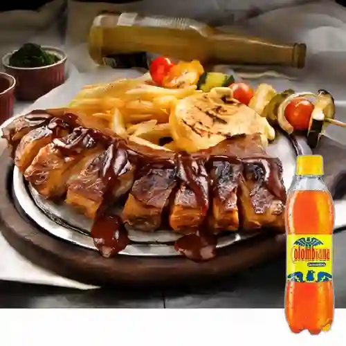 Combo Costillas de Cerdo Bbq + Colombiana 250 ml