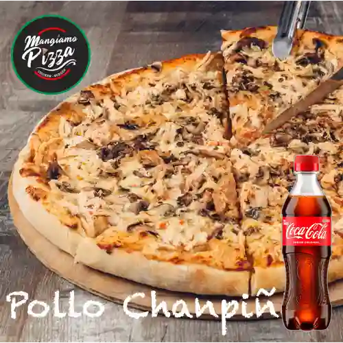 Combo Pizza Pollo Champiñón 22 Cm +Cocacola Orig 400ml