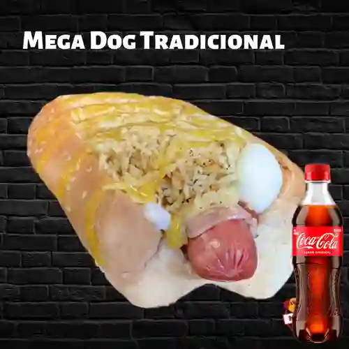 Combo Mega Dog Tradicional + Coca Cola Original 400 ml