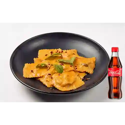 Combo Ravioli de Carne&Salsa Rose +Cocacola Orig 300ML