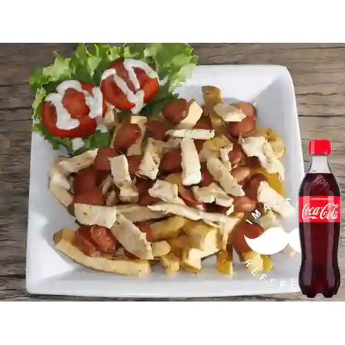 Combo Papa Pollo + Coca-Cola Sabor Original 400 ml