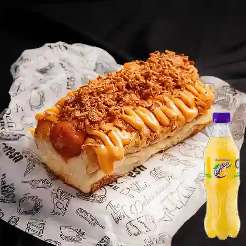 Combo Krispy Hot Dog + Quatro Original 400ML