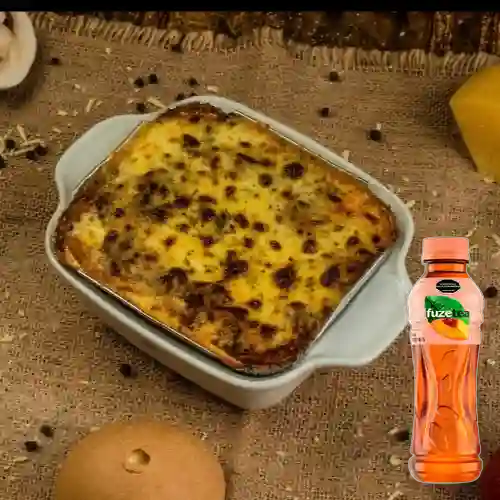 Combo Lasagna la Madre + Fuze Tea Durazno 400ML