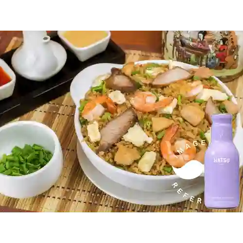 Combo Arroz con Mariscos + Hatsu Lila 400ml.