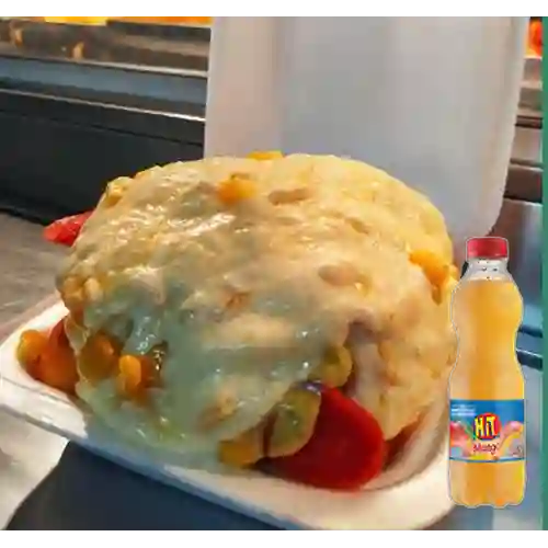 Combo Salchipapa Desgranada + Hit Mango 500 ml