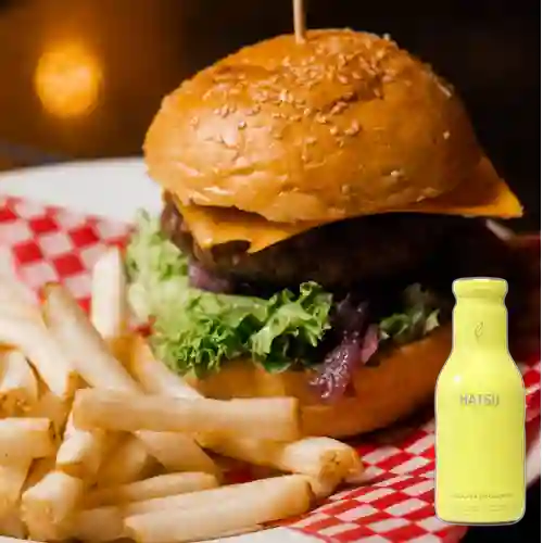 Hamburguesa Clásica +Hatsu Amarillo Carambolo 400ml